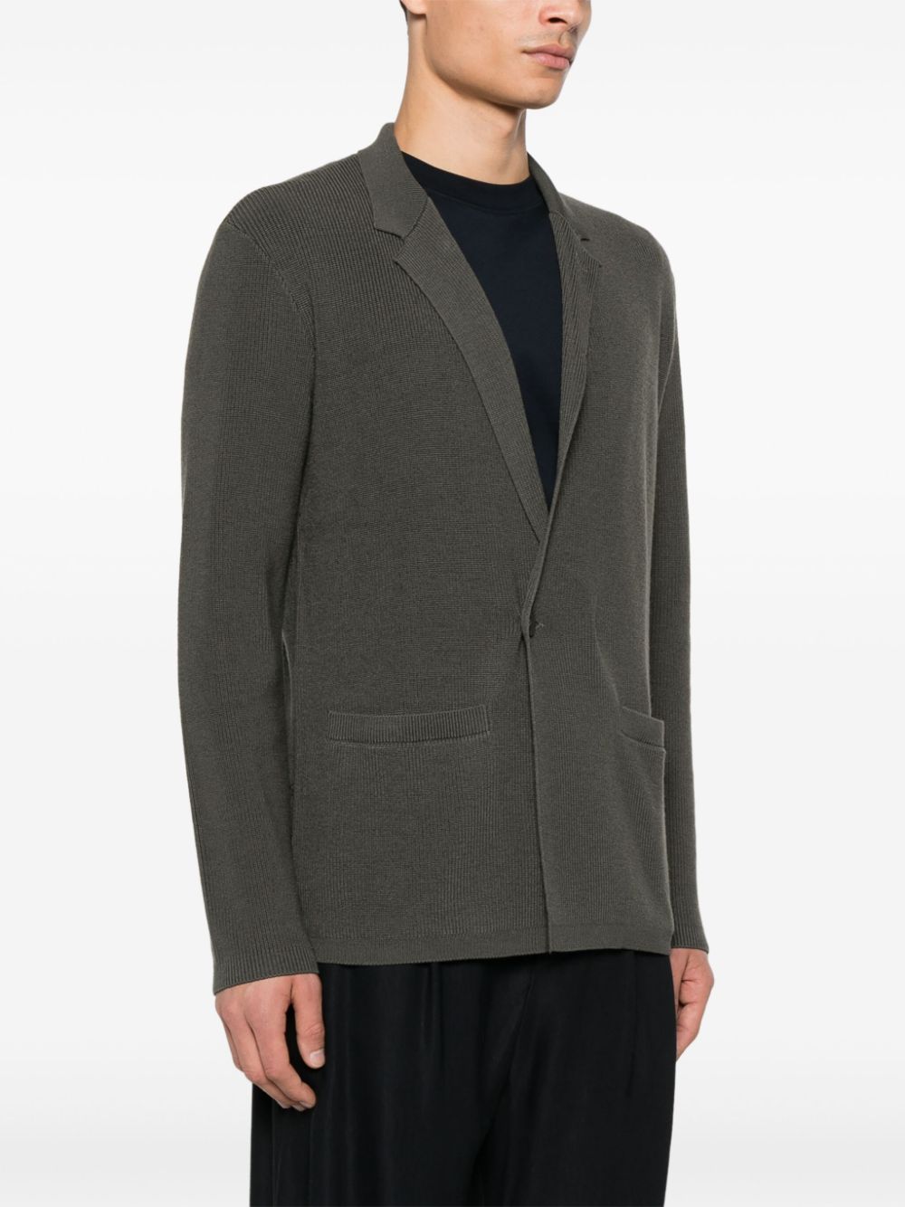 Wool single-breasted jacket