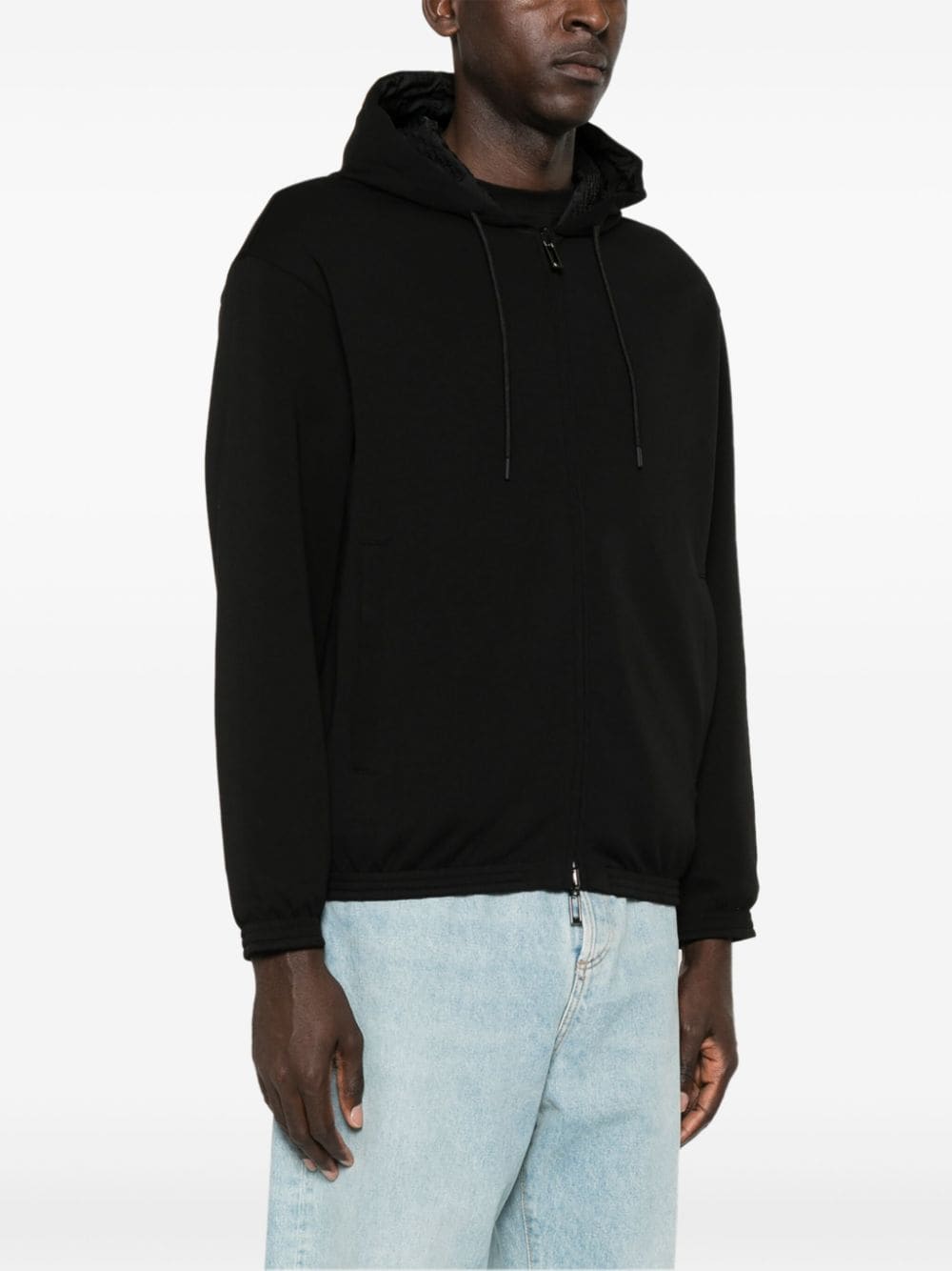 Cotton zipped hoodie