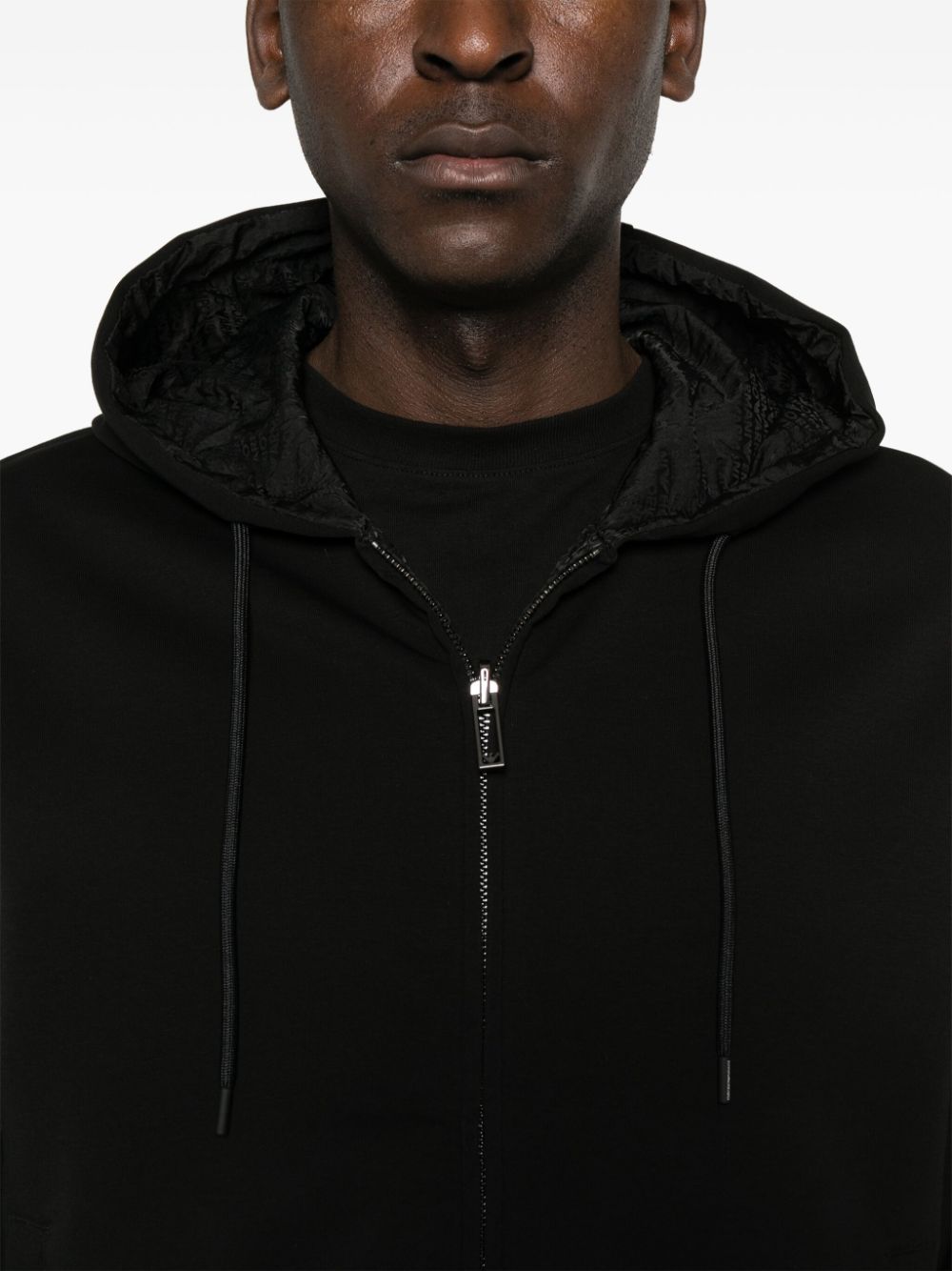 Cotton zipped hoodie