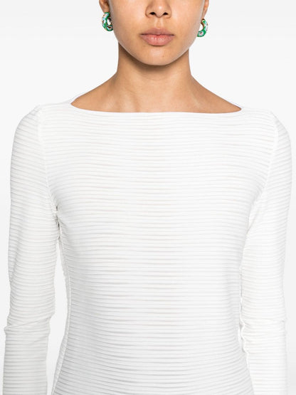 Striped crewneck sweater