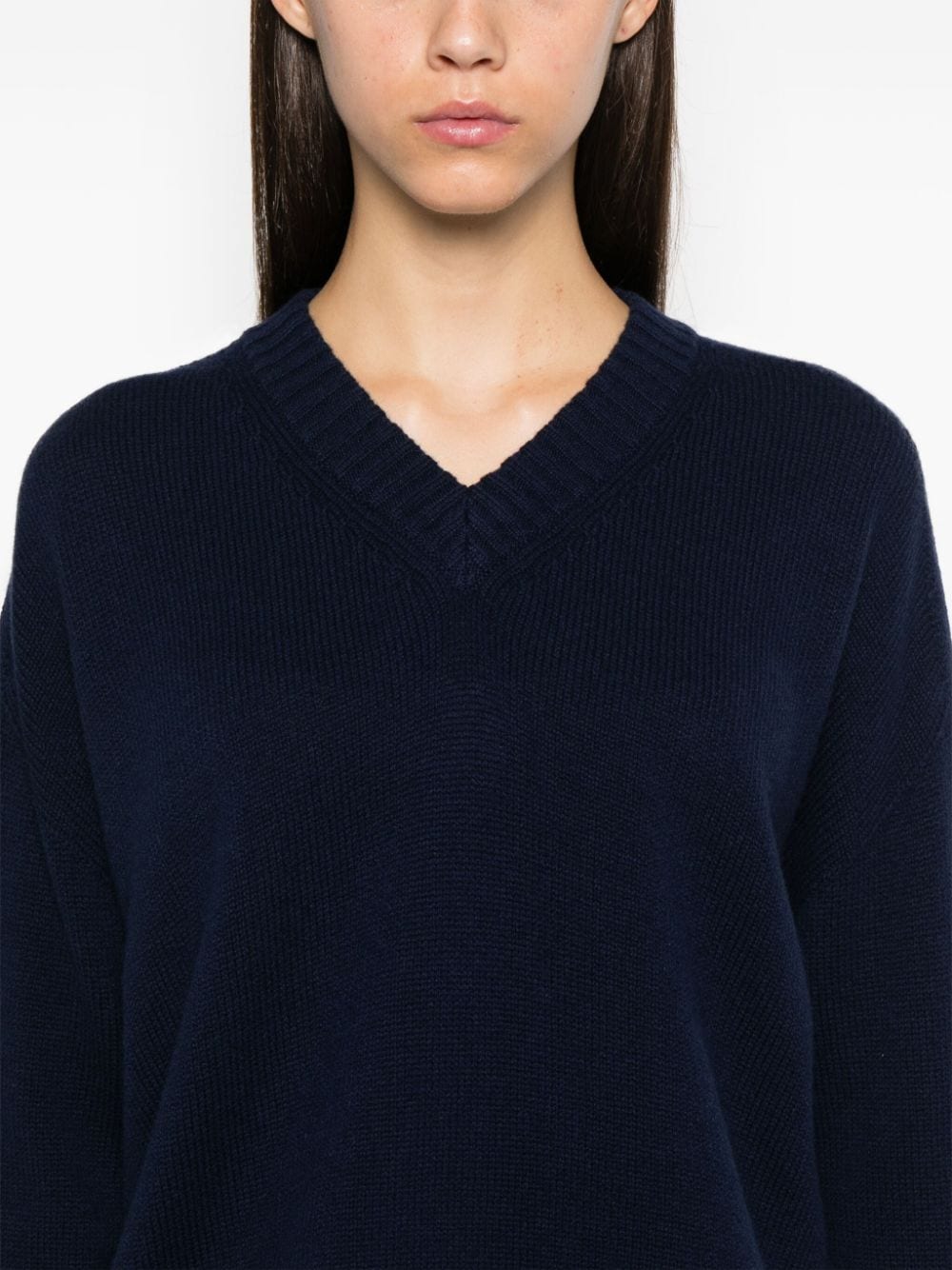 Wool v-necked sweater