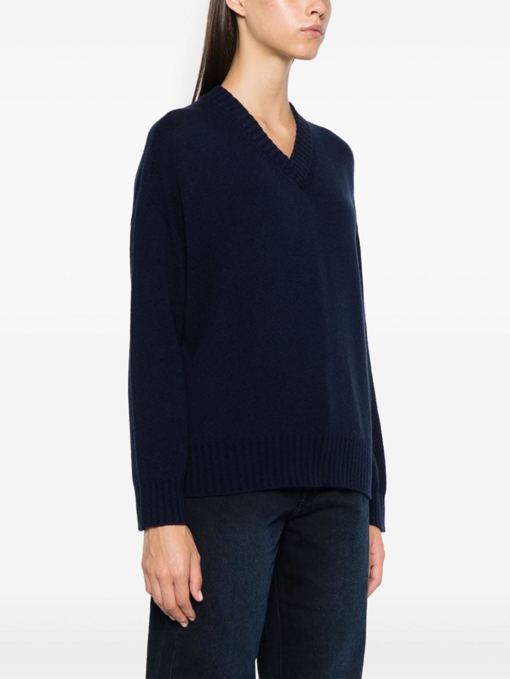 Wool v-necked sweater