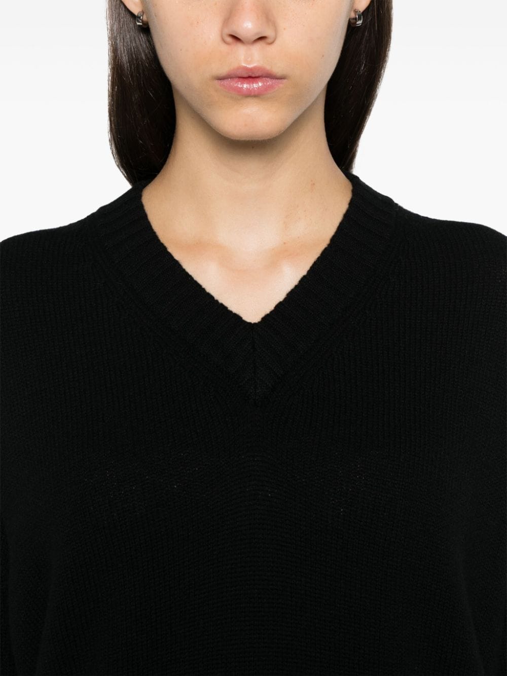 Wool v-necked sweater