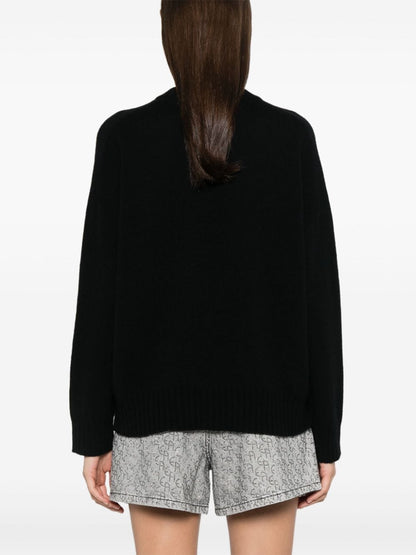 Wool v-necked sweater