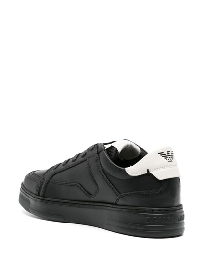 Logo leather sneakers