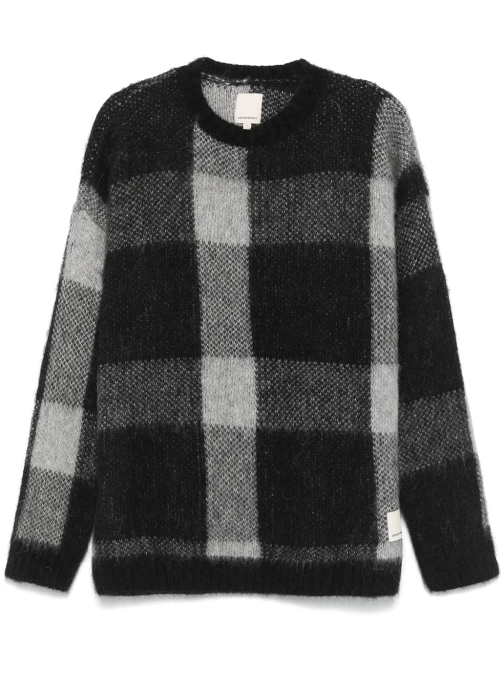 Wool blend checked jumper