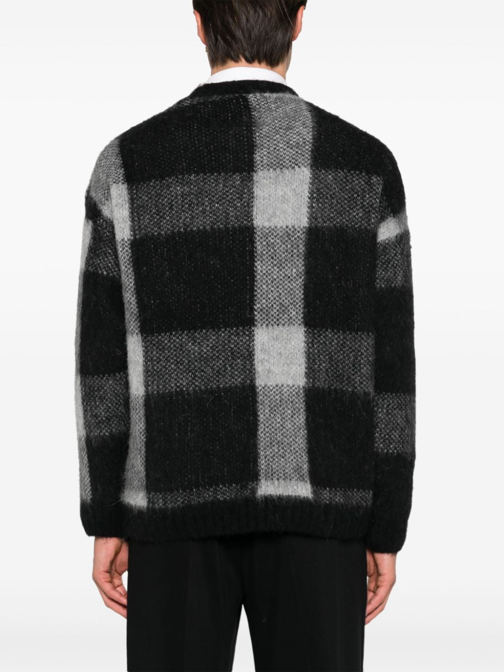 Wool blend checked jumper