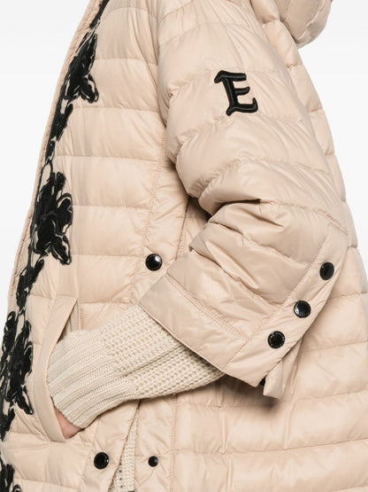 Embroidered nylon down jacket