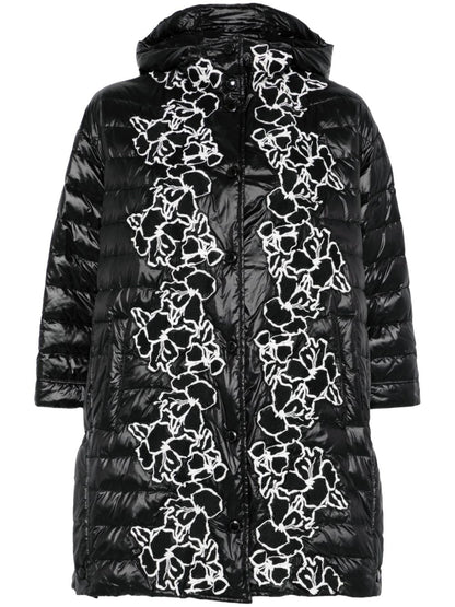 Embroidered nylon down jacket