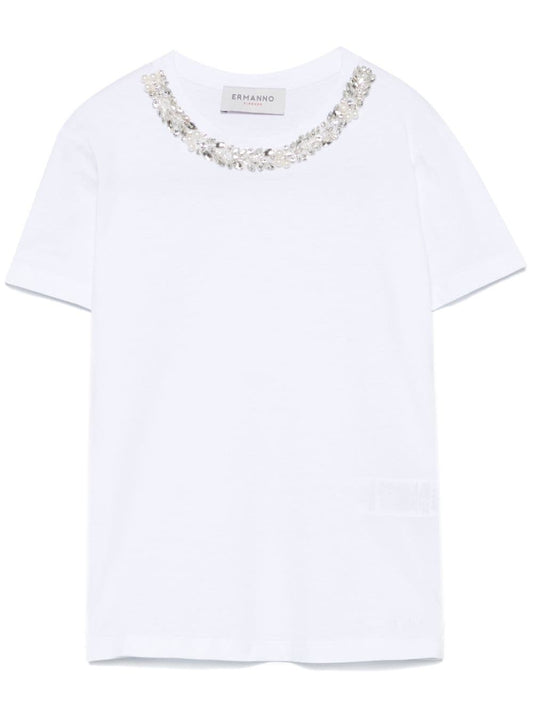 Embroidered cotton t-shirt