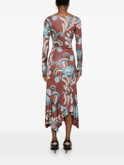 Printed midi dress