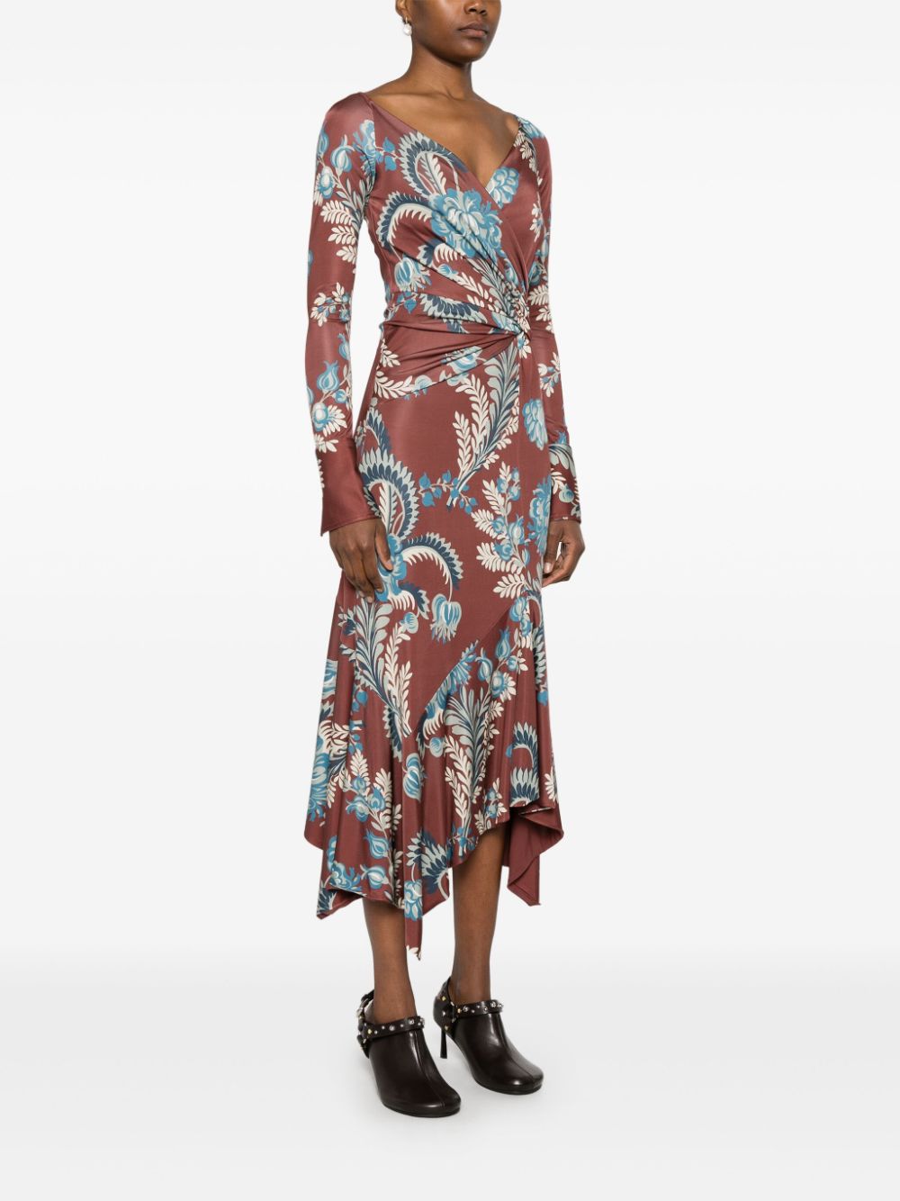 Printed midi dress