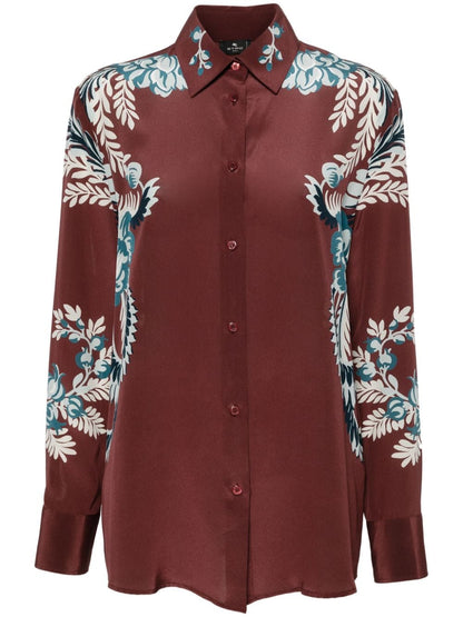 Printed silk shirt