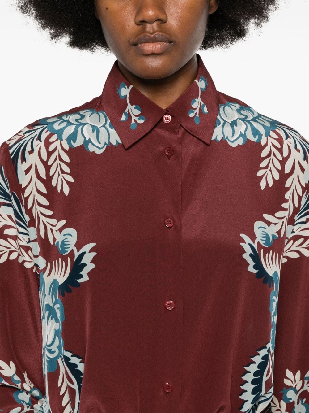 Printed silk shirt