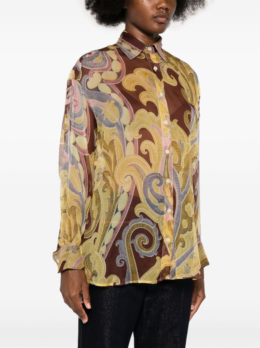 Printed silk shirt