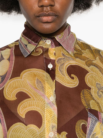 Printed silk shirt