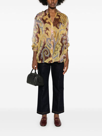 Printed silk shirt