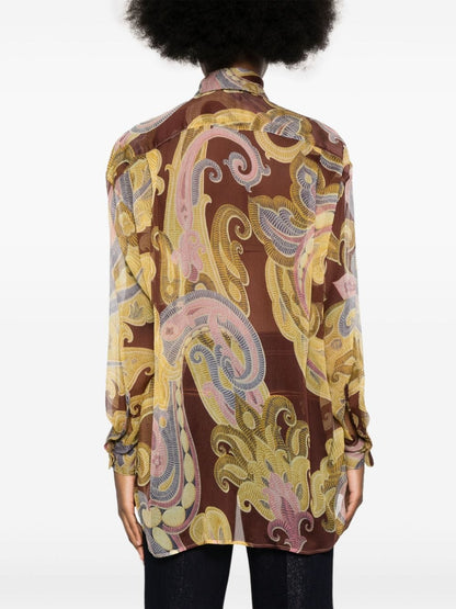 Printed silk shirt