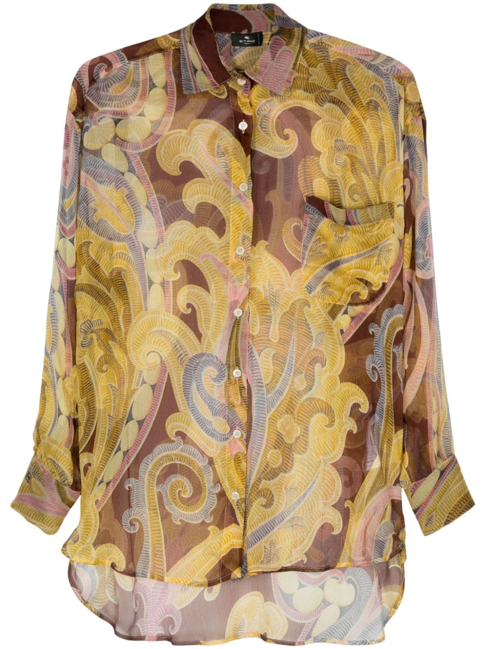 Printed silk shirt