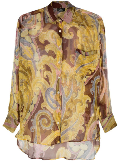 Printed silk shirt