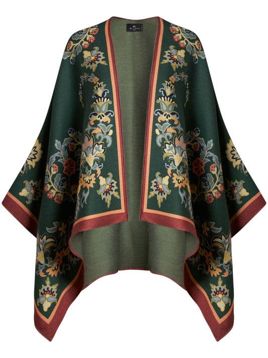 Wool printed cape