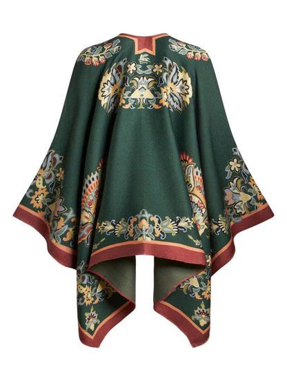 Wool printed cape