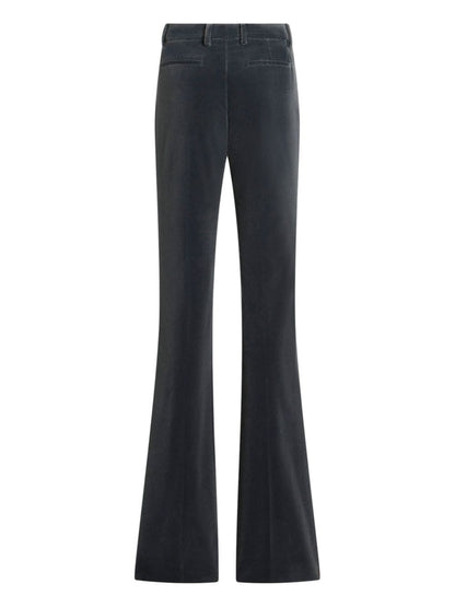 Velvet flared trousers