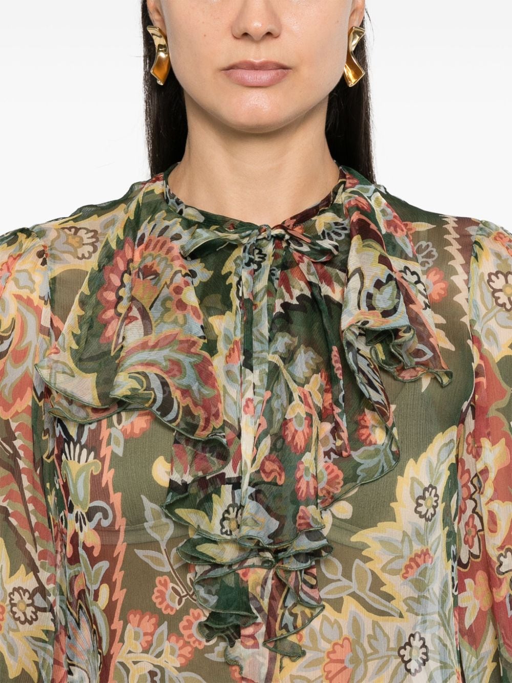 Printed silk shirt