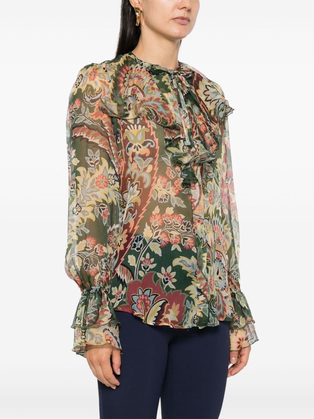 Printed silk shirt