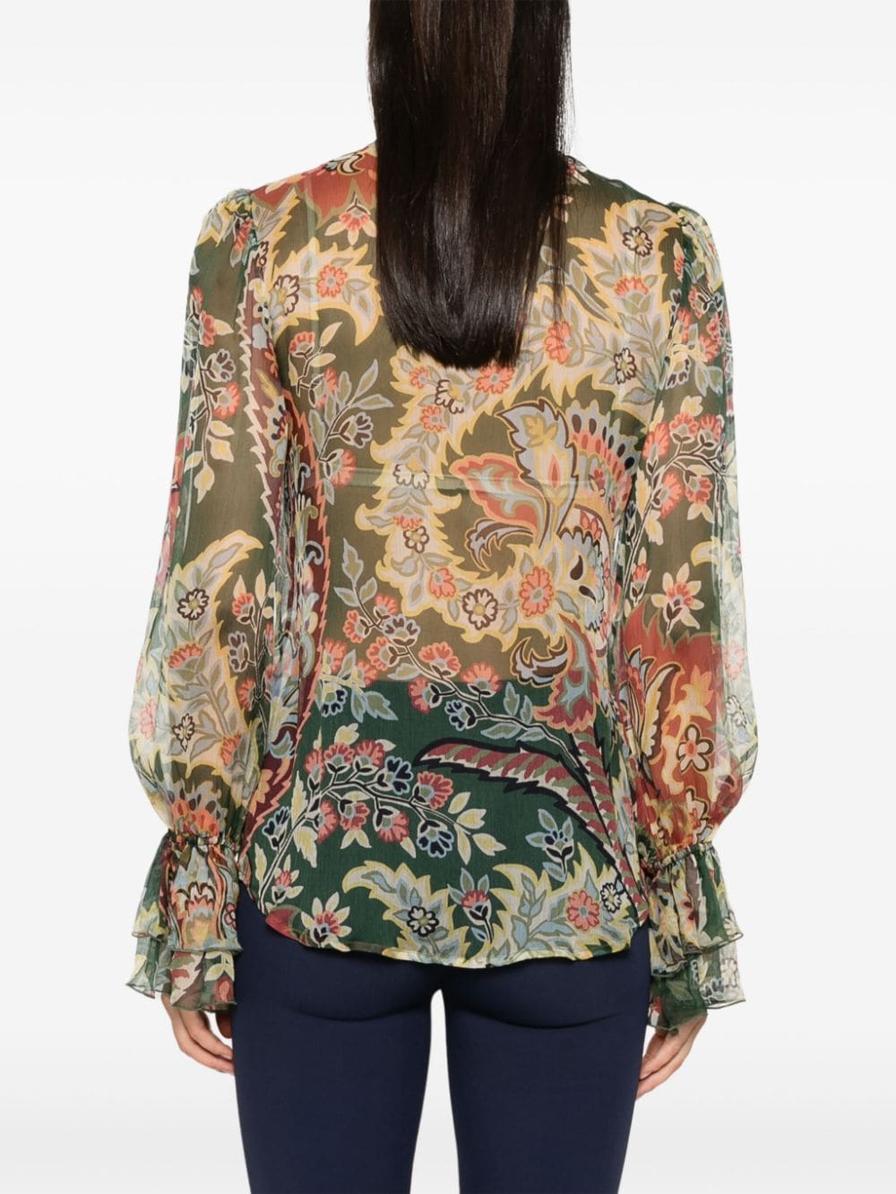 Printed silk shirt