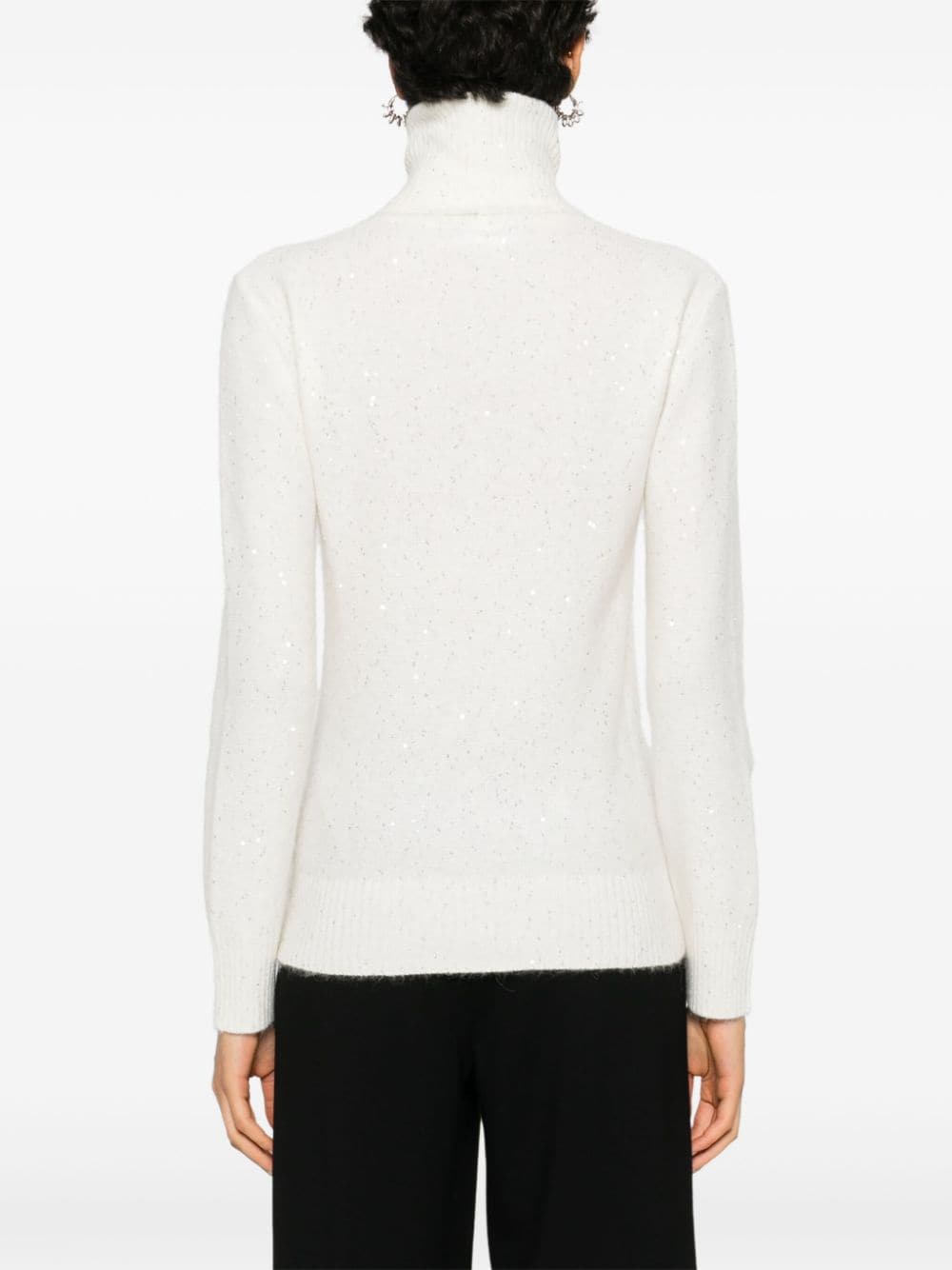 Wool and silk blend turtleneck sweater