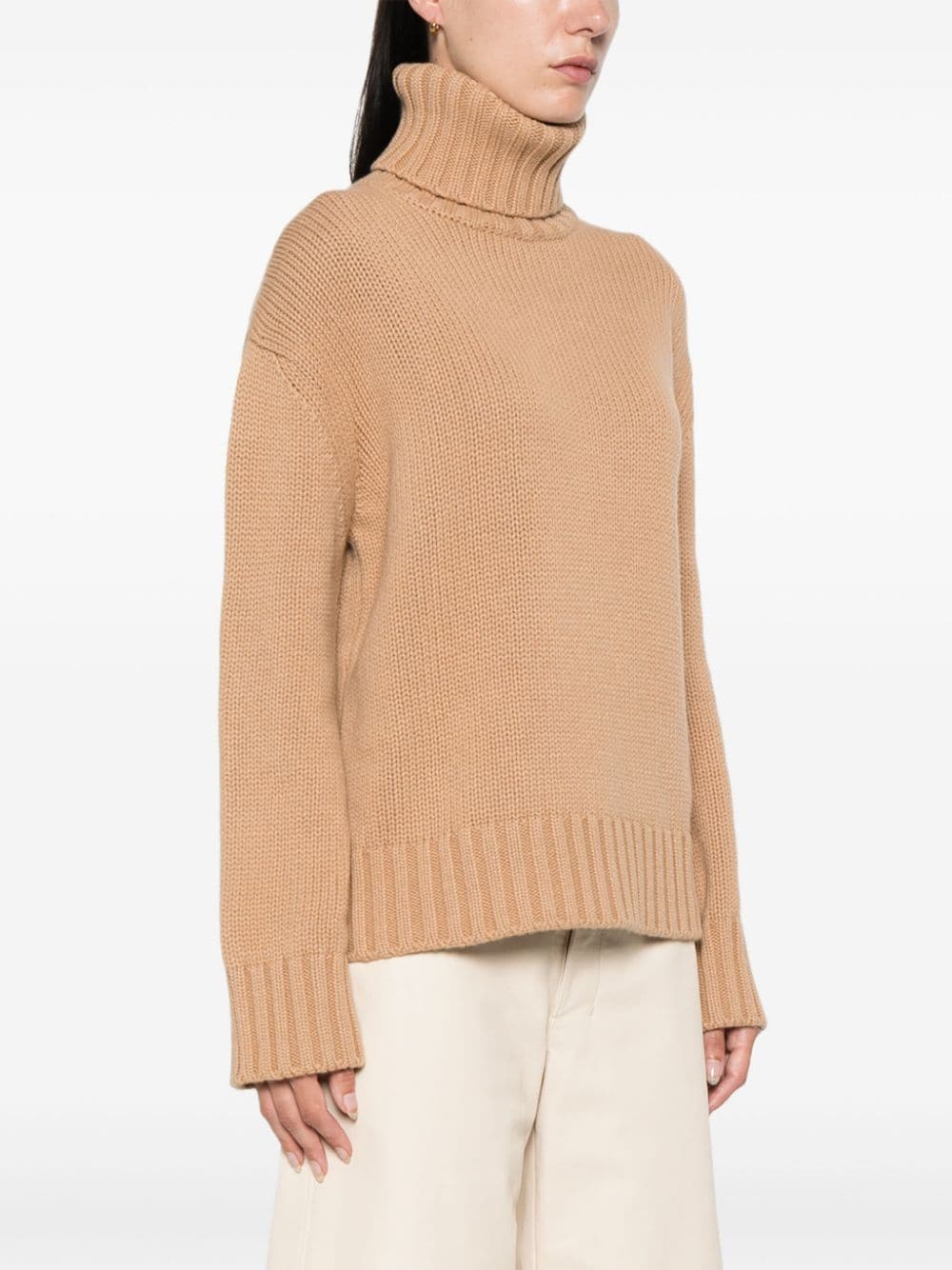 Wool and silk blend turtleneck sweater