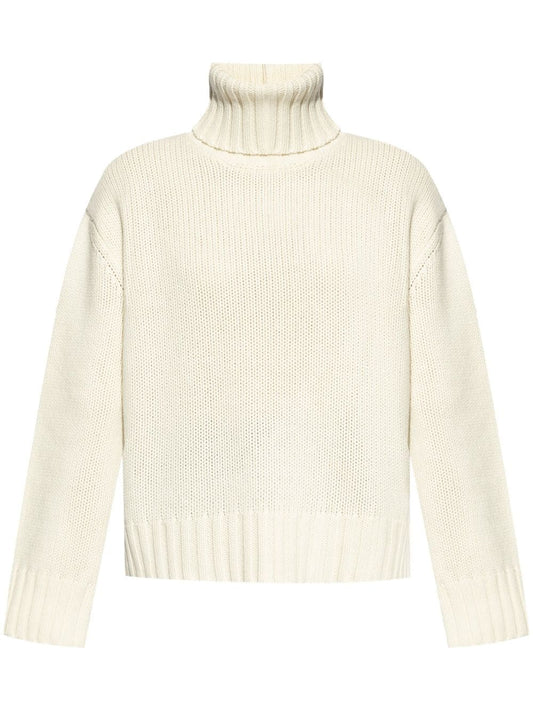 Wool and silk blend turtleneck sweater