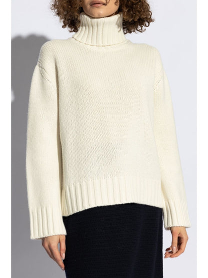 Wool and silk blend turtleneck sweater