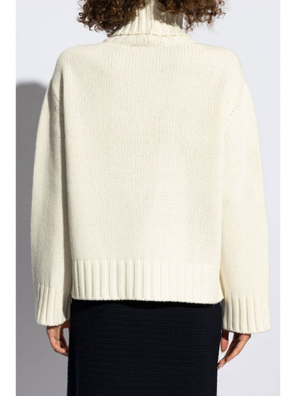 Wool and silk blend turtleneck sweater