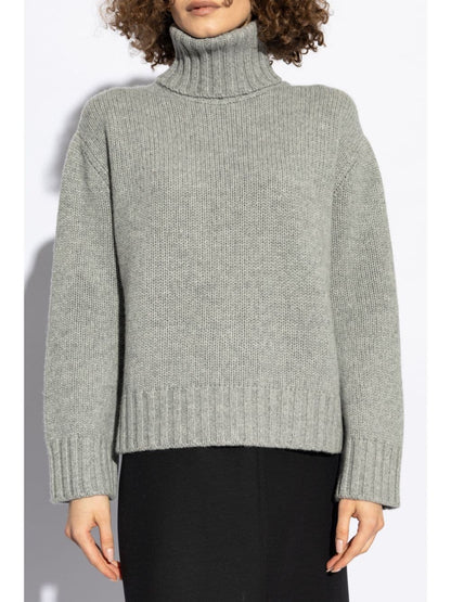 Wool and silk blend turtleneck sweater