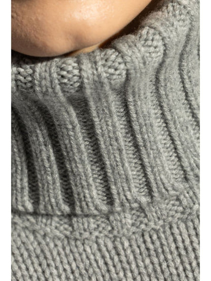 Wool and silk blend turtleneck sweater