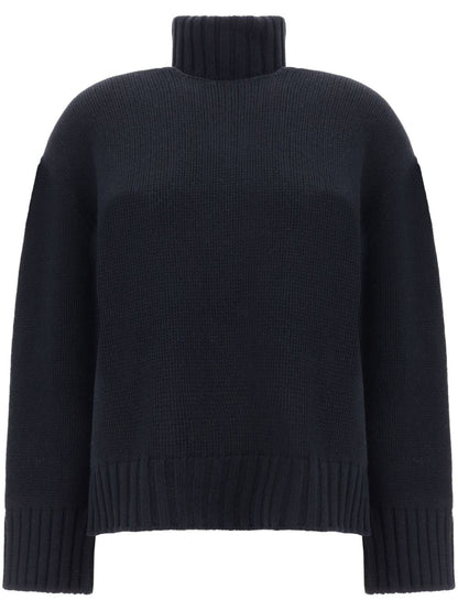 Wool and silk blend turtleneck sweater