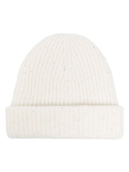 Ribbed wool blend beanie