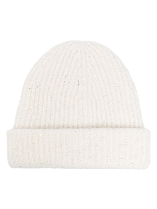 Ribbed wool blend beanie