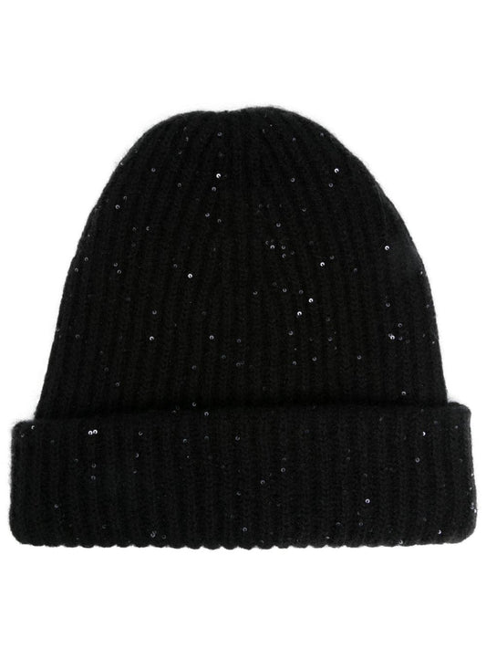 Ribbed wool blend beanie