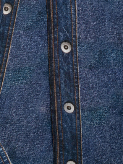 New denim cashmere blend stole