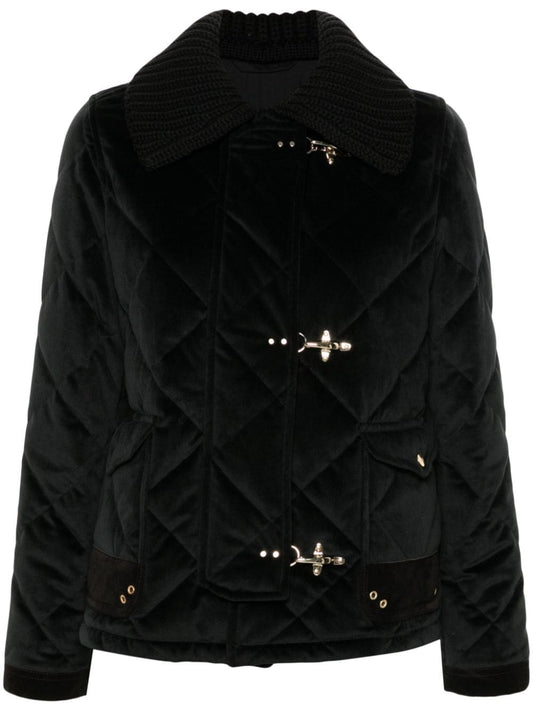 3ganci quilted velvet jacket