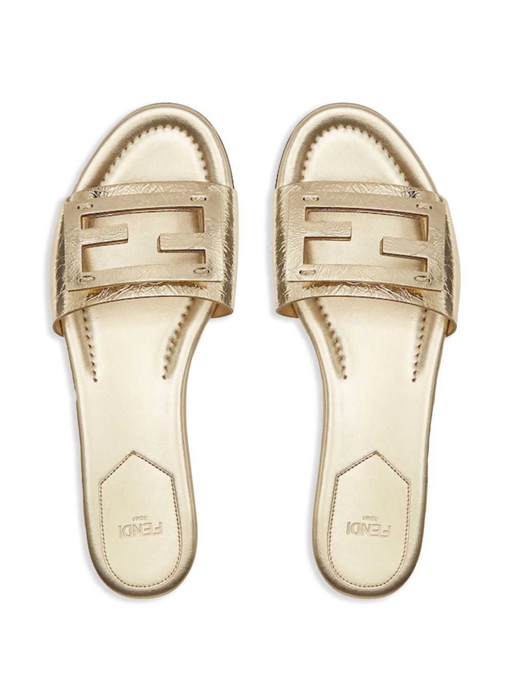 Baguette leather flat sandals