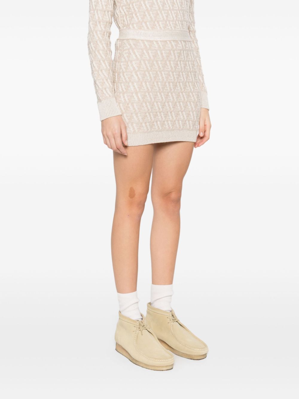 Wool and cashmere mini skirt