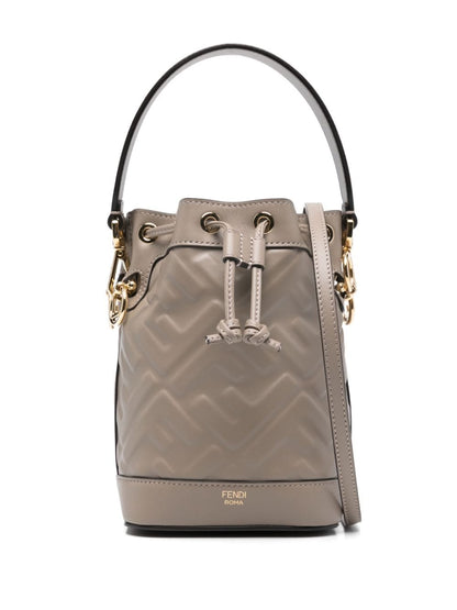 Mon tresor mini leather bucket bag