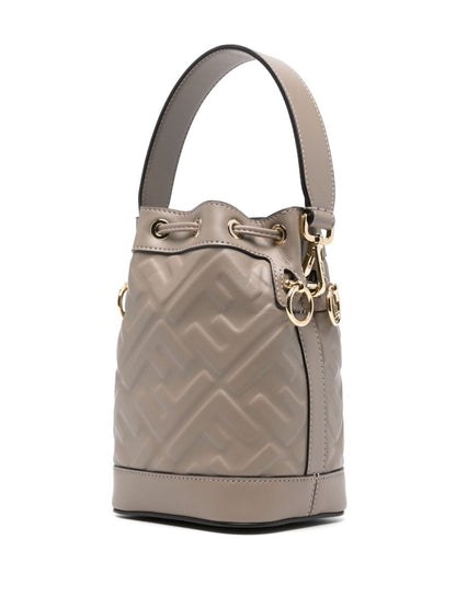 Mon tresor mini leather bucket bag