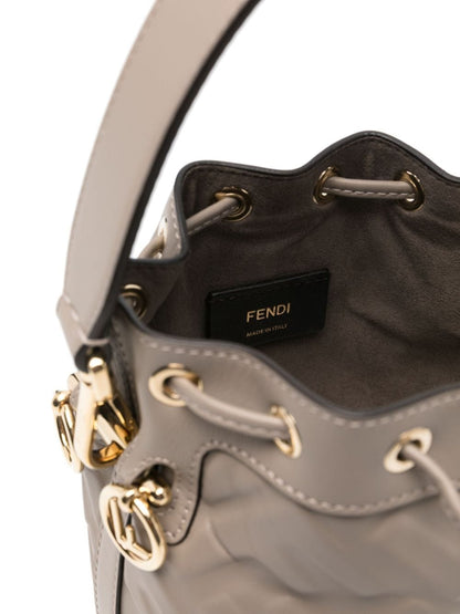 Mon tresor mini leather bucket bag