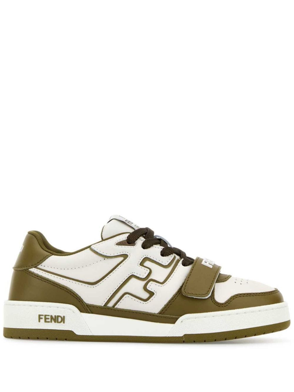 Fendi match leather sneakers