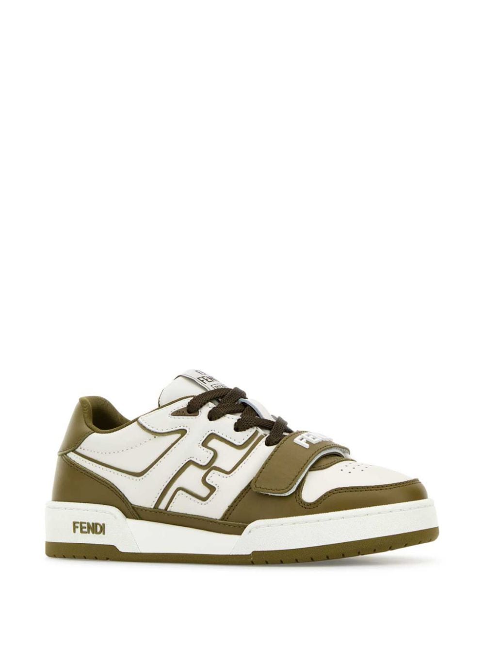 Fendi match leather sneakers